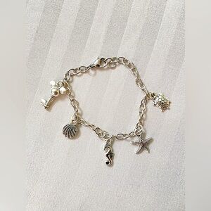 Silver Charm Bracelet - Handmade